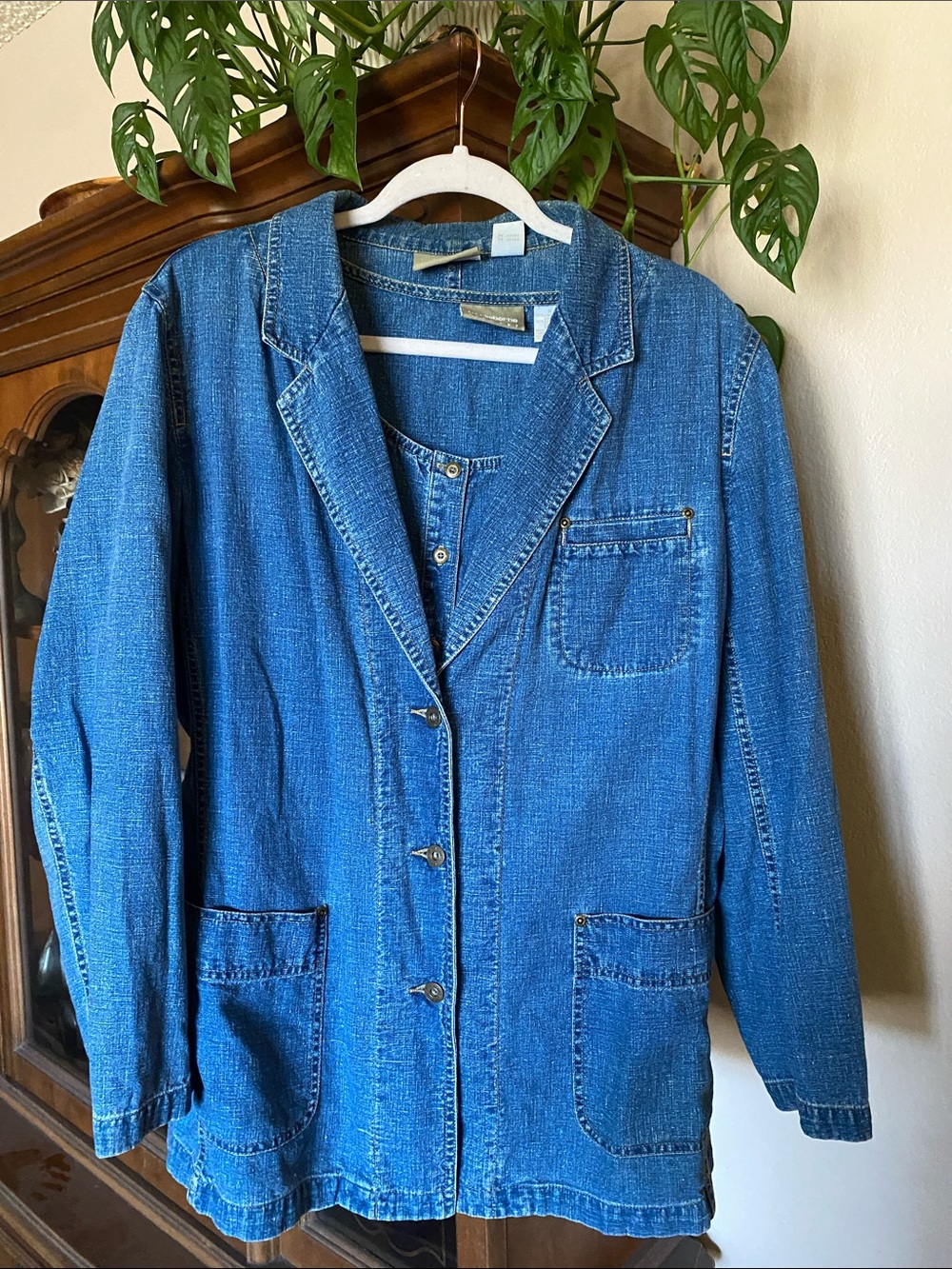 Liz Claiborne Blue Denim Jacket Blazer